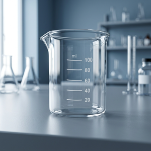 P002-24-00-J Verre de laboratoire en borosilicate, bécher en verre 150 ml. Bécher en verre résistant à la chaleur, tasse graduée - Product Image 1