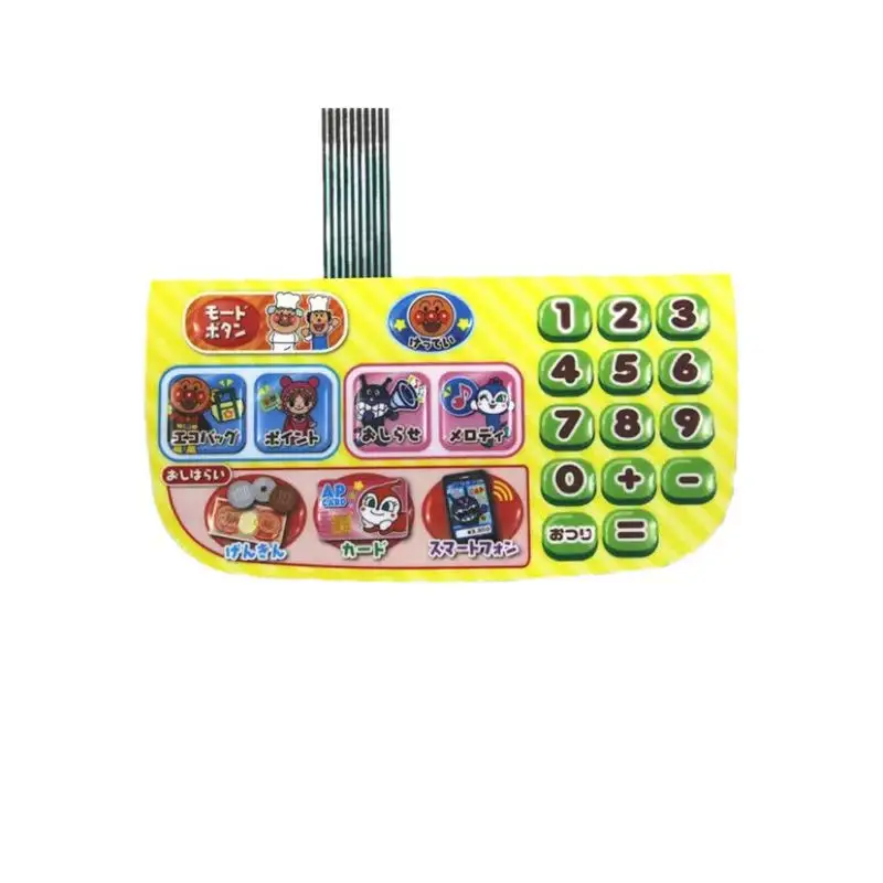 Factory customized graphic overlay panel embossed tactile membrane switch membrane keyboard