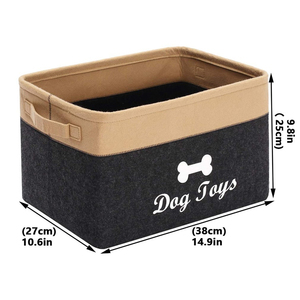 Modern karikatür tarzı keçe köpek kedi oyuncaklar depolama sepeti Bin çevre dostu dikdörtgen saklama kutusu köpek oyuncaklar için mont giyim - Product Image 6