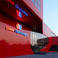 Panneau composite en aluminium rouge brillant Acp/acm feuille 3mm4mm PE/PVDF/FEVE 1220x2440mm