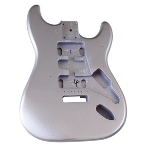 Corpo per <span class=keywords><strong>Chitarra</strong></span> Elettrica Stile ST in Argento, Kit Fai-da-Te per Costruzione <span class=keywords><strong>Chitarra</strong></span>, Accessori Metallici Lightning - Product Image 1