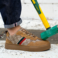 Chaussures de sécurité basses pour hommes toutes saisons, respirantes, anti-perforation, légères, avec embout en acier et semelle EVA