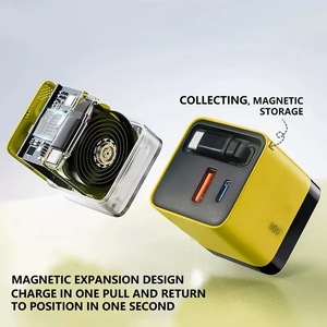Adattatore di Ricarica Rapida Type-C da 80W in Nitruro di Gallio, Doppia Porta (A+C) con Cavo Retrattile da 80cm per Telefoni e Dispositivi Android - Product Image 2