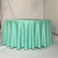 Nappe ronde en polyester jacquard, nappe damassée pour mariage, fête, banquet, événement, hôtel, restaurant, décoration