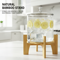 Distributeur OEM en gros avec robinet, carafe portable en verre pour fêtes et maison, pour vin, boissons, sodas, jus de fruits, ustensiles de bar élégants