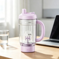 Shaker Cup, Blanc - Pour les shakes protéinés et les boissons hydratantes à usage domestique, mélange facile, couvercle verrouillable