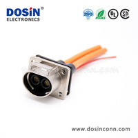 Connecteur femelle HVIL métallique 2 broches 35A et prise à sertir avec câble de 6 mm