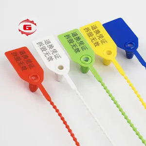 Free Charge Customized Printing Logo Disposable Plastic Garment Security Seals Hang Tags Zip Tie For Clothes Shoes Bags