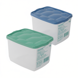 Boîte de rangement de cuisine Tartarugo 400x300x250mm en plastique PP écologique, hermétique, avec couvercle vert et bleu avec joint pour l'organisation de la maison - Product Image 3