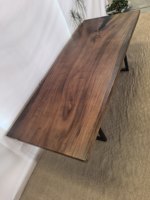 Prix d'usine, meubles en bois sur mesure, plateau de table en bois massif, bord naturel, plateau de table à manger en bois massif