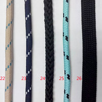 3mm 5mm 8mm Corde à lacets pour chaussures Corde en nylon tressée élastique en polyester coton pour sacs et vêtements