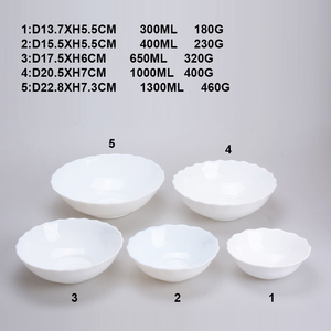 <span class=keywords><strong>Vajilla</strong></span> Blanca de Vidrio Opal, Platos de Vidrio, Juegos de <span class=keywords><strong>Vajilla</strong></span> Opal, Tazones de Vidrio Blanco, Platos Hondos para Sopa - Product Image 6
