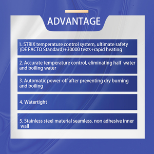 Premium 304 Aço Inoxidável <span class=keywords><strong>360</strong></span> Chaleira Elétrica Multi Funcional Luz Indicador Auto Desligar para Cozinha - Product Image 5