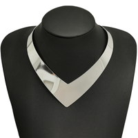 Classique femmes alliage cou couples géométrique métal collier ras du cou accessoires de mode déclaration bijoux en gros