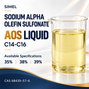 SIMEL Alfa Olefin Sulfonato de Sodio AOS 35% 38% 39% Grados Líquidos para Detergentes de Lavandería y Lavavajillas - Product Image 1