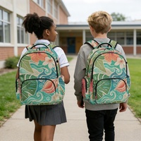 Sac à dos pour ordinateur portable de 17 pouces à imprimé floral Tahitian Tiare, multi-poches, pour l'école, le bureau et les voyages