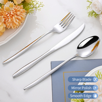 Ensemble de couverts de luxe de haute qualité pour mariage, 4 pièces, ensemble de couverts en acier inoxydable pour restaurant, hôtel
