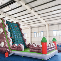 Mur d'escalade gonflable commercial en PVC, château gonflable, parc d'attractions extérieur, structure de saut et d'escalade facile à installer