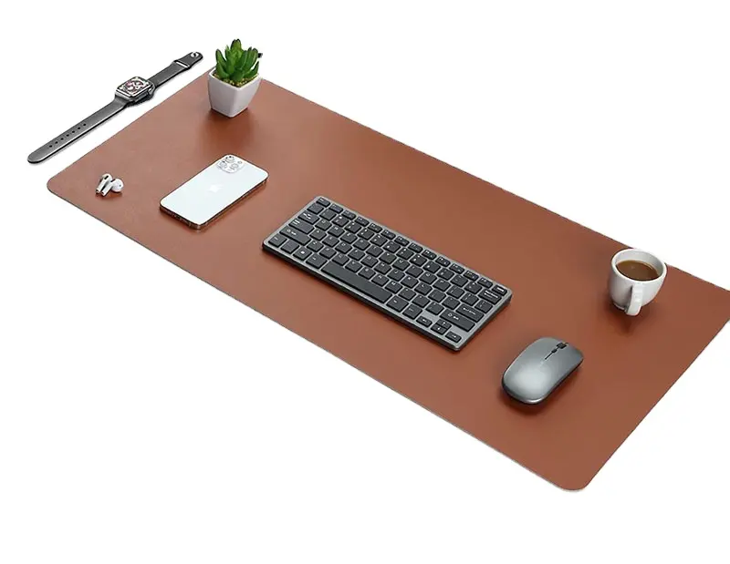 Su geçirmez PU deri büyük Mouse Pad karikatür özel masaüstü klavye fare altlığı moda oyun fare Mat stok mevcut