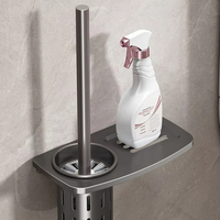 Set d'Accessoires de Salle de Bain Murales 6 Pièces Modernes en Acier Inoxydable, Comprenant un Porte-Serviettes pour Toilettes d'Hôtels