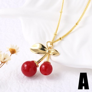 Per Amazon collana femminile transfrontaliera alla moda ciondolo ciliegia alla frutta ispirato al cristianesimo vendita calda per anniversari <span class=keywords><strong>Zir</strong></span> principale - Product Image 4