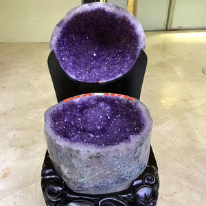 Adornos de Ágata Natural de Brasil, Geoda de Ágata de Gran Tamaño, Cornucopia, Cuenco <span class=keywords><strong>del</strong></span> <span class=keywords><strong>Tesoro</strong></span> de Amatista Grande - Product Image 4