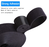 Attache-câble auto-agrippante double face réutilisable 100 % nylon de haute qualité pour faisceau de câbles industriel