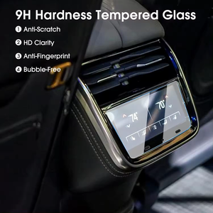 Protection d'écran en verre trempé anti-rayures, sans bulles, dureté 9H, colle intégrale 0,33 mm pour tableau de bord GPS de voiture RIVIAN R1T R1S - Product Image 4