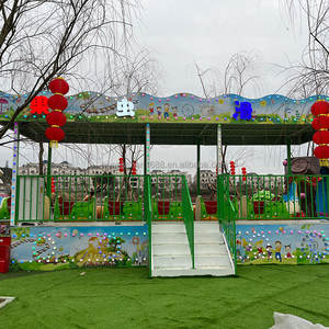 Petit tour <span class=keywords><strong>électrique</strong></span> de montagnes russes d'enfants de parc d'attractions extérieur sur le <span class=keywords><strong>train</strong></span> avec la voie pour des adultes - Product Image 3