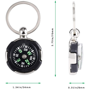 Porte-clés <span class=keywords><strong>boussole</strong></span> en métal personnalisé avec <span class=keywords><strong>logo</strong></span>, cadeaux promotionnels pour les voyages - Product Image 6