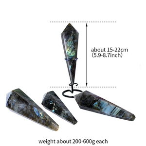 Punta di Cristallo di Labradorite Blu Naturale Lucidata a Mano per Meditazione e Guarigione - Product Image 4