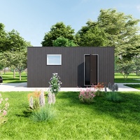 Garage conteneur préfabriqué standard de 20 pieds en panneaux sandwich, conteneur portable en acier, conteneur à chambre unique en kit, entrepôt extérieur