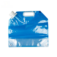 Sac de stockage d'eau de grande capacité pour l'extérieur, sac d'eau pliable portable, adapté à la randonnée, aux voyages, au camping, seau à eau en plastique