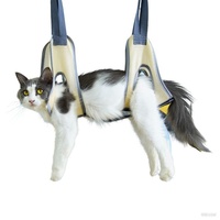 Hamac de toilettage suspendu pour chat, sac de contention anti-griffures et anti-morsures pour le bain et la coupe des ongles, outil de toilettage pour animaux de compagnie