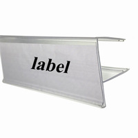 Porte-étiquette de prix personnalisé en usine étagère en bois porte-étiquettes en plastique transparent Pvc étagère bande de données pour étagères de supermarché