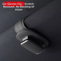 Clip para Visera de Coche de Cuero PU - Soporte Universal para Gafas con Fácil Instalación y Organizador Compacto para Almacenamiento en el Auto