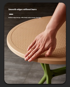 Giá rẻ ngoài trời thường PP nhựa băng ghế dự bị nhựa <span class=keywords><strong>Stackable</strong></span> ghế bán buôn Nhựa Bàn tròn ngoài trời bàn ăn - Product Image 2
