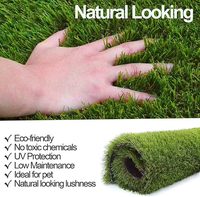 Césped Artificial Ecológico Premium de 15 mm, Suave e Impermeable, para Fútbol al Aire Libre, Putting Green, Paisajismo y Suelos