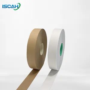 ISCAH ODM Kraft Paper Hot Melt Paper Strapping Tape Rolls Film Banding Machine 10MM Packing Tape For Banknote Banding Machine