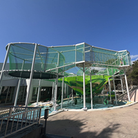 Structure d'escalade multi-niveaux en corde pour aire de jeux extérieure commerciale personnalisée, équipement de parc d'aventure pour centres de villégiature et parcs publics