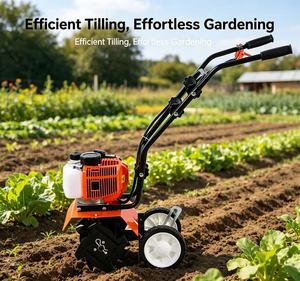 Mini-motoculteur multifonctionnel <span class=keywords><strong>à</strong></span> essence 52CC 2 temps, poussé <span class=keywords><strong>à</strong></span> la main, pour le labourage, le <span class=keywords><strong>d</strong></span>ésherbage et le creusement de fossés, idéal pour les petites exploitations agricoles, vergers et serres - Product Image 5