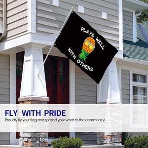 Bandera de Jardín con Diseño de Piña Invertida, 3x5 Pies, Duradera, 100% Poliéster, para Decoración de Interiores y Exteriores - Product Image 4