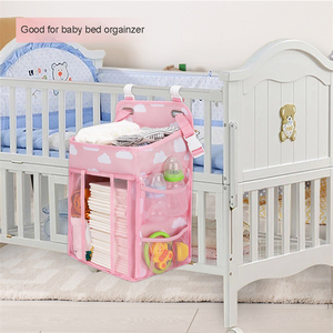 Orgânico padrão impresso pendurado poliéster organizador bebê fralda <span class=keywords><strong>caddy</strong></span> para berçário mudando tabela - Product Image 5