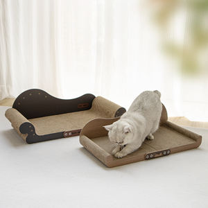 Grande sofà stile ecologico gatto graffio carta ondulata gatto giocattolo confezionato in cartone - Product Image 2