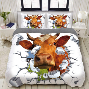 Funda nórdica animales 3d de impresión personalizado ropa de cama 3d impreso ropa de cama de tejido 100% poliéster <span class=keywords><strong>40</strong></span> Bsci grado 10 Sets 4 Pcs <span class=keywords><strong>Elan</strong></span> a casa - Product Image 4