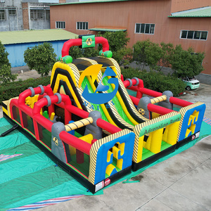 Fabbrica commerciale PVC parco giochi all'aperto carnevale 5 in 1 sfida interattiva giochi sportivi corsa ad ostacoli gonfiabile per la vendita - Product Image 1