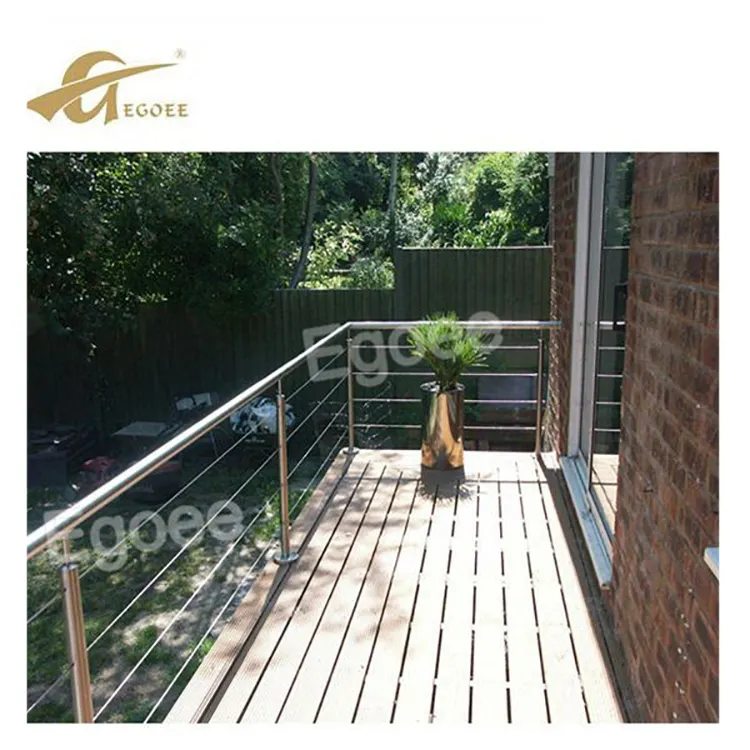 Hot Dijual Ss304 Pipa Baja Galvanis Pagar Stainless Steel Railing Balkon