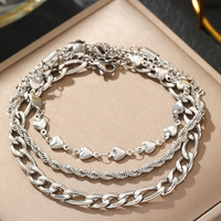 Bracelet cubain en acier inoxydable plaqué or 18 carats, étanche, simple, personnalité, hip-hop, bijoux pour hommes