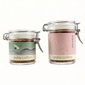 Frasco de Vidrio Transparente Redondo con Hebilla de Acero Inoxidable de Fábrica Directa, 200ml 280ml, para Granos de Café, Grado Alimenticio, para Hogar u Oficina - Product Image 5