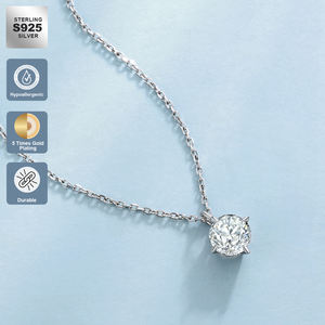 Envío Gratis, Lujoso Collar con Colgante de Moissanita de 2.0 Quilates para Mujer, Plata 925 Auténtica, Diamante de Laboratorio GRA VVS, Joyería de Compromiso, Regalos - Product Image 3